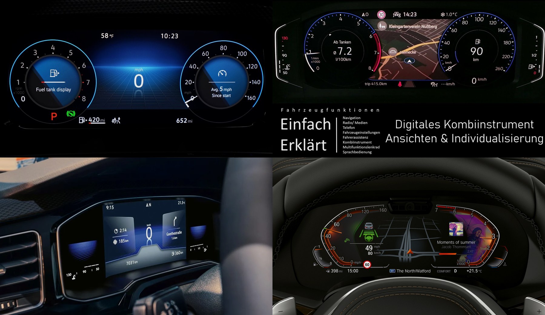 Digital cockpit examples